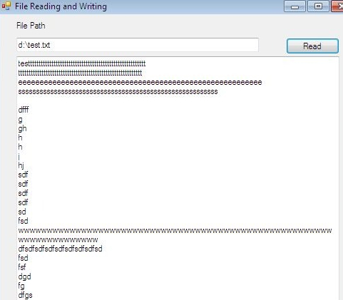File reading and writing